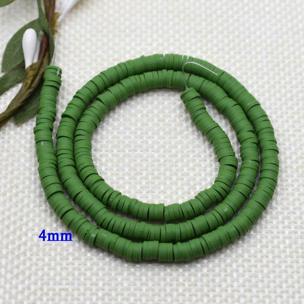 

4x1mm color flat round handmade round polymer clay chip disk loose spacer beads for diy jewelry making necklace bracelet finding bbynju