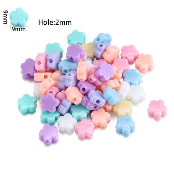 

100pcs acrylic charm beads heart flower star shape beads diy making bracelets necklace loose beads jewelry findings h bbygez, Silver
