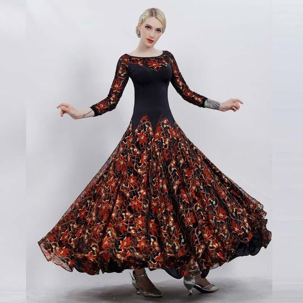 

standard ballroom dance dresses women dancing costume 4 color ballroom competition dance dress1, Black;red
