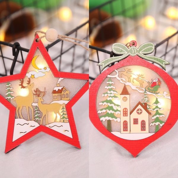 

lgskx new wood hollow wood creative small tree sale lights with new decoration hollow decoration pendant tree small creative pen