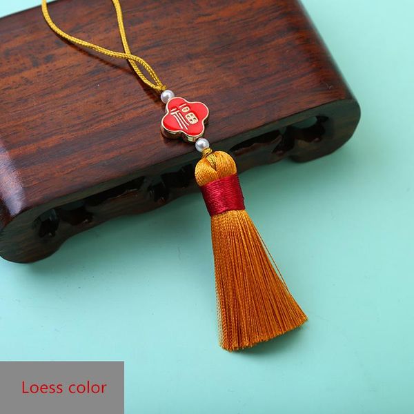 

10pcs four leaf grass metal caps fringe trim bookmark silk tassels diy curtain clothes craft supplies classical style pendant h wmtphd