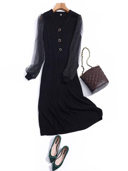 

yk11691 new fashion women 2020 spring dress european design party style dress, Black;gray