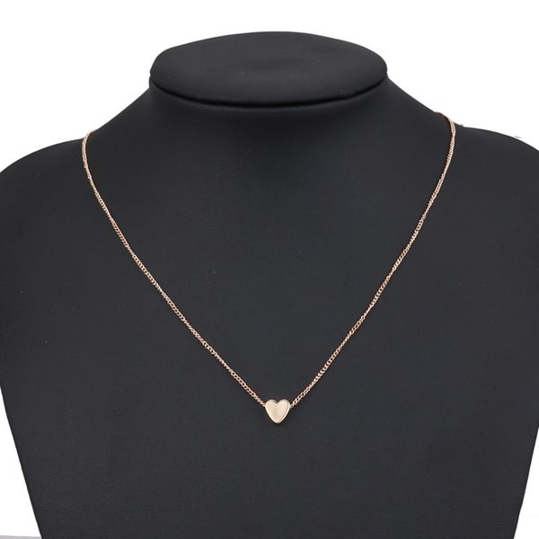 

classic love heart necklace fashion 18k gold heart pendant necklace for women girls temperament elegant jewelry, Silver