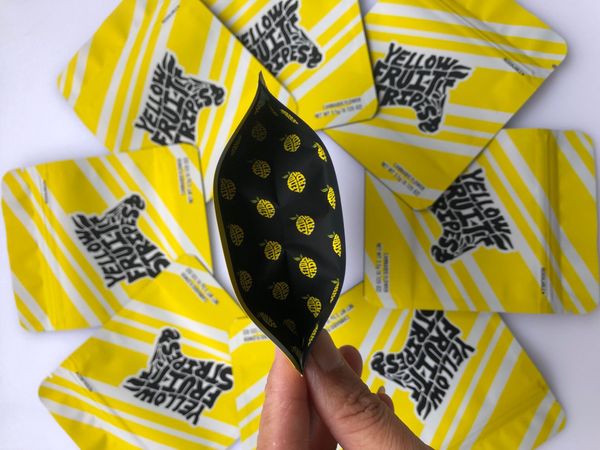 

сумки голограммы местных фрукты proof edibles черного запах майлар мешки stripes medicated желтых ароматизаторы этикетка наклейка сумка и sq, Pink;blue