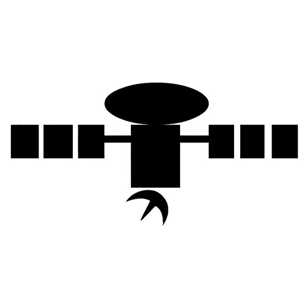

16.5cm*8.3cm space satellite fashion car styling vinyl car sticker black/silver s3-5519