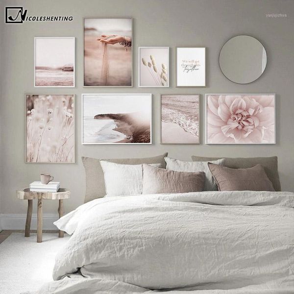 

boho style canvas painting sunset ocean poster nordic print nature landscape pgraphy wall art picture modern home decoration1