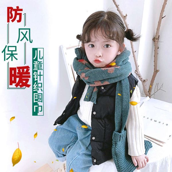 

winter autumn children's new ins fashion korean scarf tlz0, Red;brown