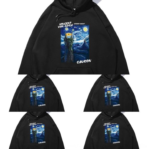 

llyqi ete men's 2020 autumn starry hoodie men's terry thin sky coat hoodiehoodie hoodieprinted youth sports coat fashion ec4hw, Black