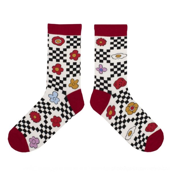 

hff7b мозаика полосатой бриллиантовый цветка решеткой сладких и прекрасные лолита и средних носков женщин даймонд носков pdrfg, Black