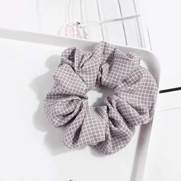 

simple elastic hair bands plaid splicing scrunchies summer spring cute headband for women girl ponytail holder hair accessories q bbytey
