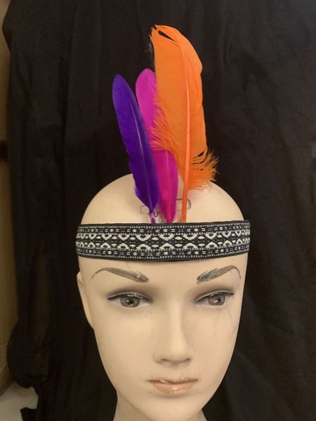 

lyvjg chief indian headband party meeting side color random annual children feather chief indian headdress headband party annual meetin