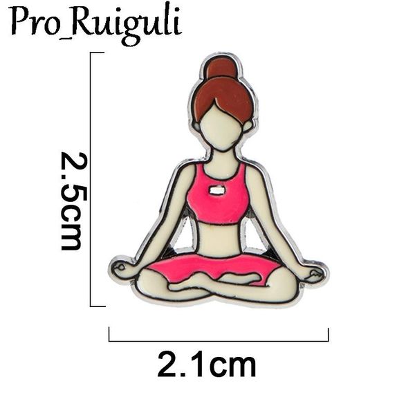 

20pcs exercise yoga girls metal enamel pins and brooches for women men lapel pin backpack bags badge kids gifts jewelry qyldlo mywjqq