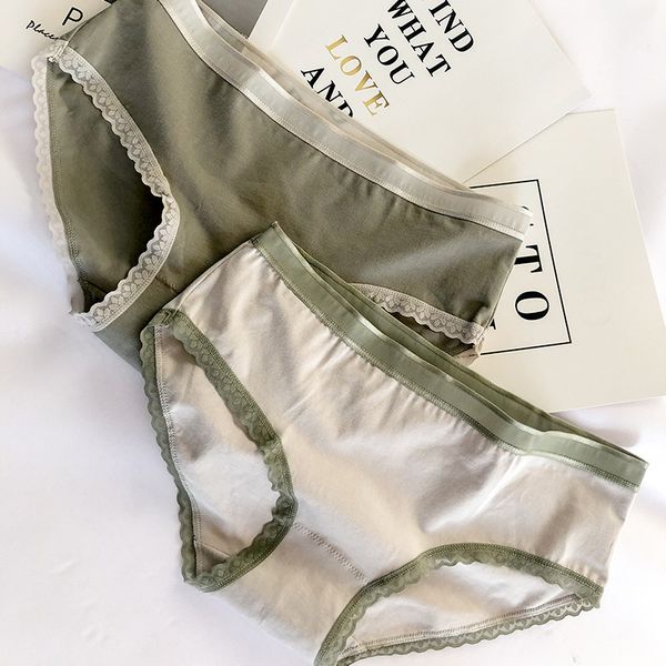 

women's briefs triangle traceless middle waist girl's buttocks wrapped comfortable modal cotton sports style, Black;pink