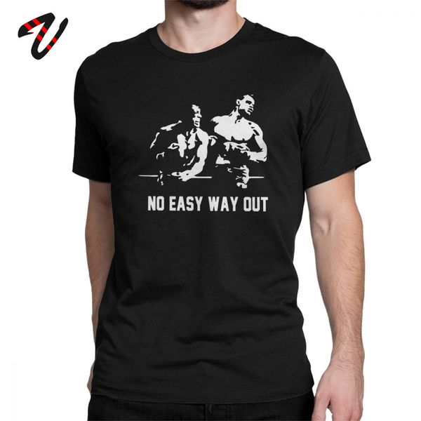 

sport rocky balboa tshirt no easy way out t shirts for men 100% cotton character t-shirt fighter tee shirt short sleeve plus size