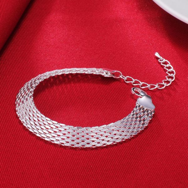 

beautiful elegant wedding women mesh lady silver color chain bracelet fashion gorgeous jewelry wholesale h563 h jllzlo, Black