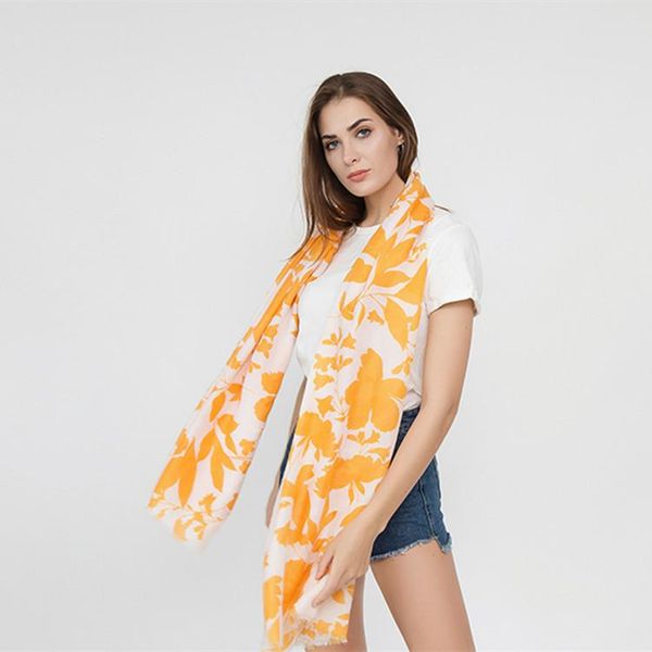 

new color leaf pattern fashion street versatile cotton and hemp scarf, Blue;gray
