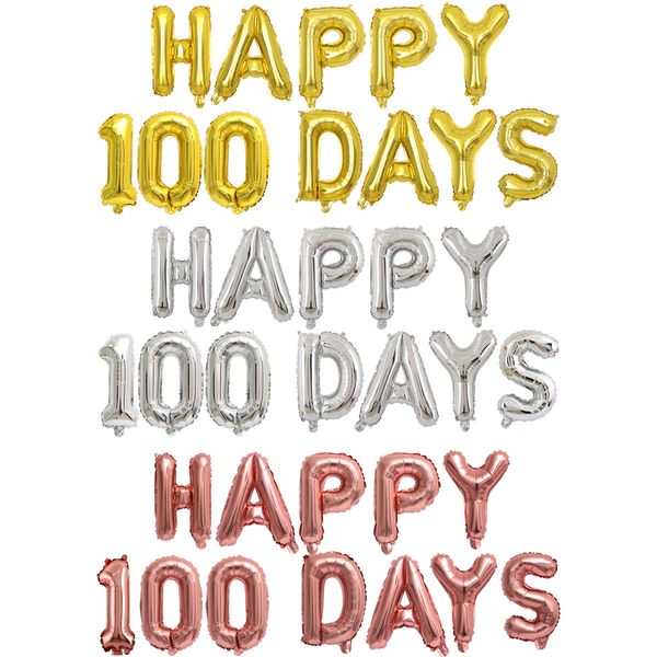 

baby 100 weather ball thin version set 16 inch happy 100days aluminum film letter package