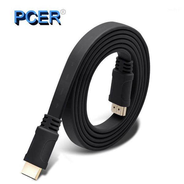 

pcer flat cable 2.0 high speed 4k*2k 3d cord ultra hd cable 60hz 30hz gold-plated tip oxygen-copper slim 2m 3m 5m1