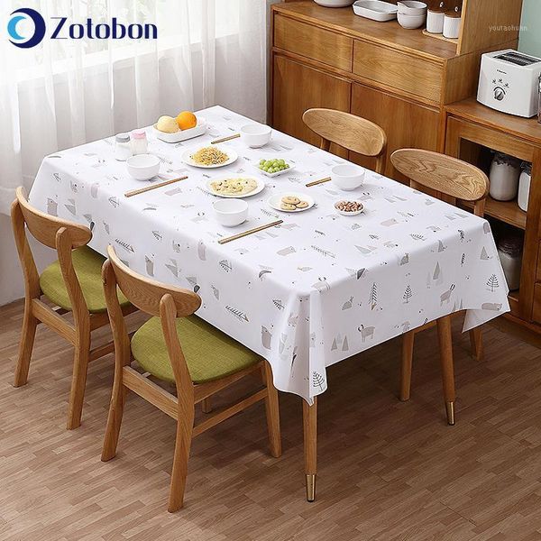 

table cloth zotobon simple peva cover waterproof oil proof no wash tablecloth rectangular home party outdoor cushion h1631