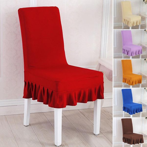 

1/2/4pcs banquet chair cover wedding spandex chair covers dining lace stretch protector elastic seat slipcover solid color