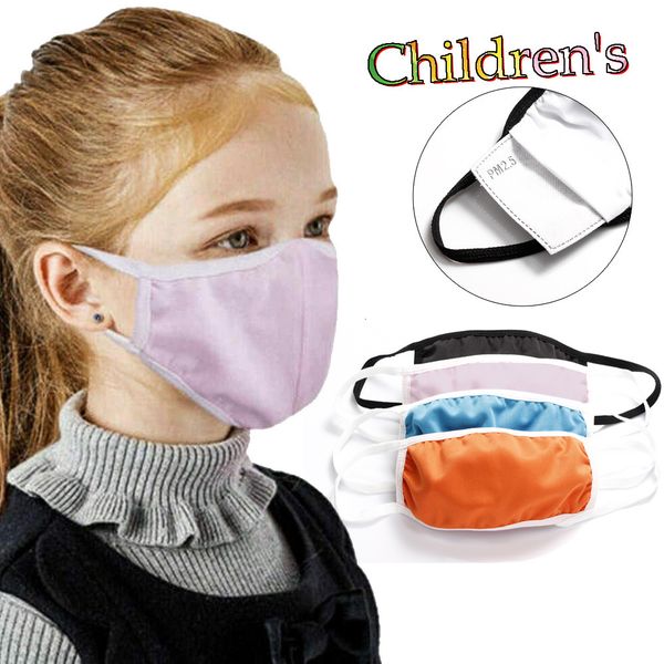 

designer face mask cover orange kid cotton masks child insert pm2.5 filter anti-smog dust-proof cross-border explosion f