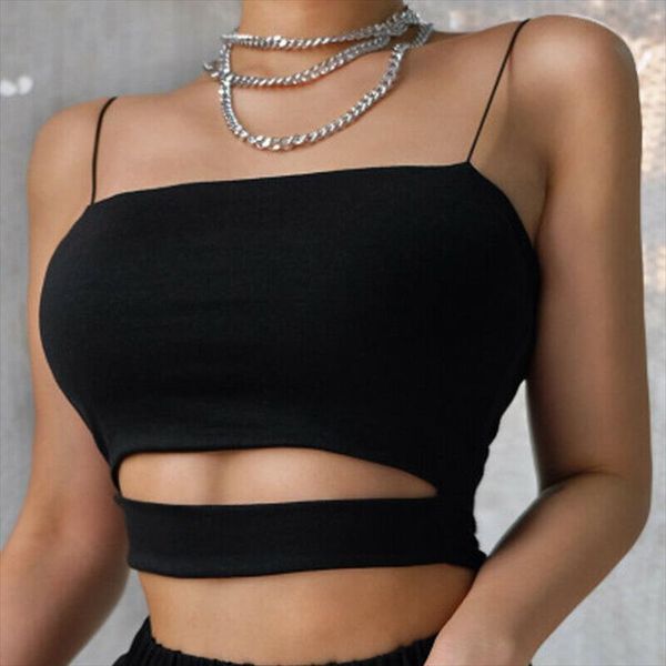 

2020 gothic crop top sexy женщин cami vest crop топы strappy майка бюстье бюстгальтер bralette пляжная одежда нижнее белье одежда женщины, White