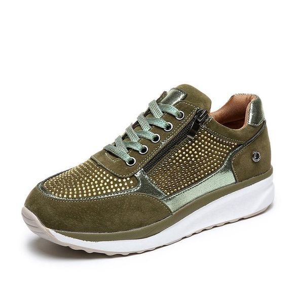 

spring 2021 new women's increased fashion plate breathable round woman's shoes big 35-43 2obb, Black