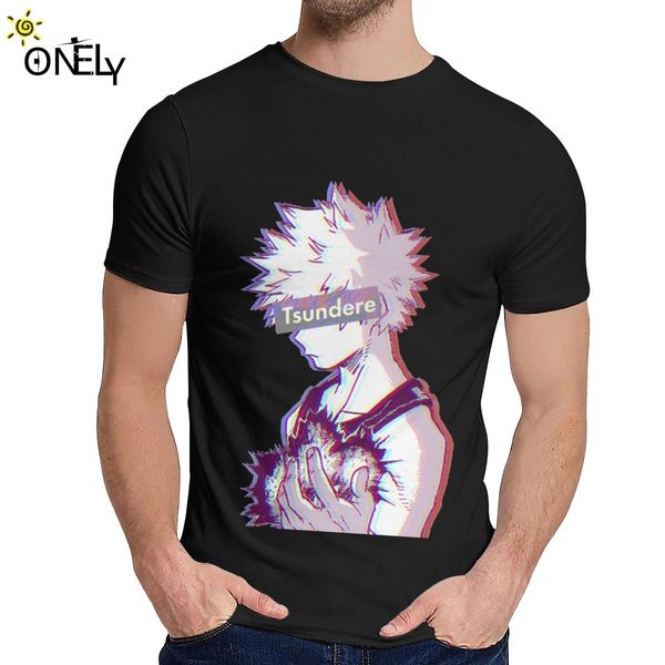 

sport tsundere bakugo boku no hero academia t shirt classic round neck anime for male 100% cotton classic s-6xl tee shirt
