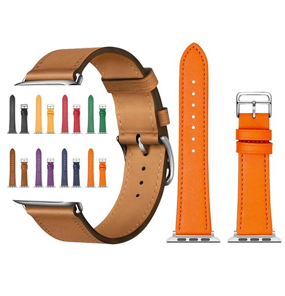 

luxury pu leather strap for apple watch band 44mm 42mm 40mm 38mm replacement watchband wristband for iwatch 6 5 4 3