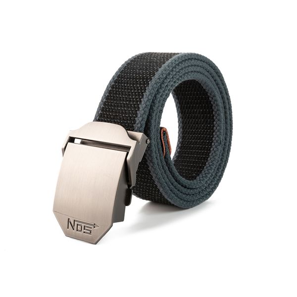 

2020mmen's automatic buckle youth student versatile pants jeans casual canvas belt fashion insk, Black;brown