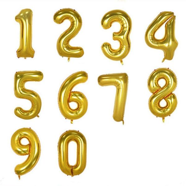 

1pcs 40''rose gold black number balloon aluminum helium globos birthday wedding party decor celebration inflatable ai sqccjc