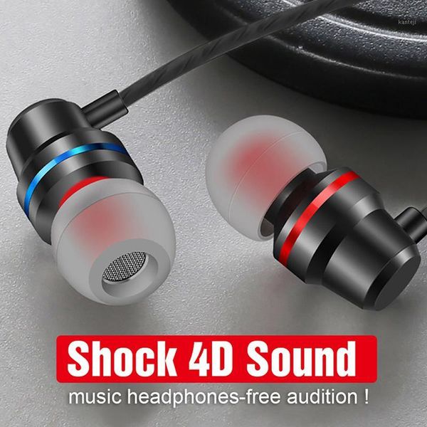 

3.5mm wired headphones metal earphone earpiece with mic stereo headset fone de ouvido for huawei phone1
