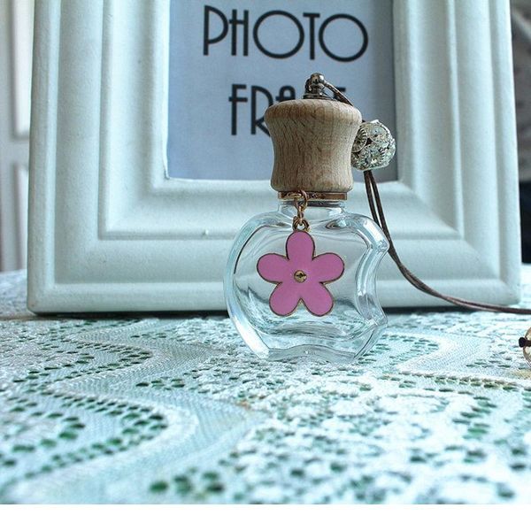 

10pcs/lot 8ml glass perfume bottle car pendant handing bottle refillable perfume packaging bottle with wo qylwkt