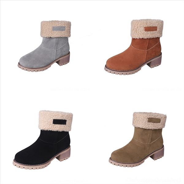 

djw round size women spike boots heels plus toe knee boots woman shoes female boots black white predator boot