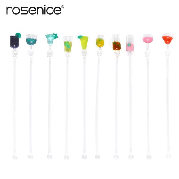 

акриловый смеситель бар аксессуар палочек миниатюрного напитка помешивая cute красочного 10шт коктейля 23см mixing bbyupe bwkf