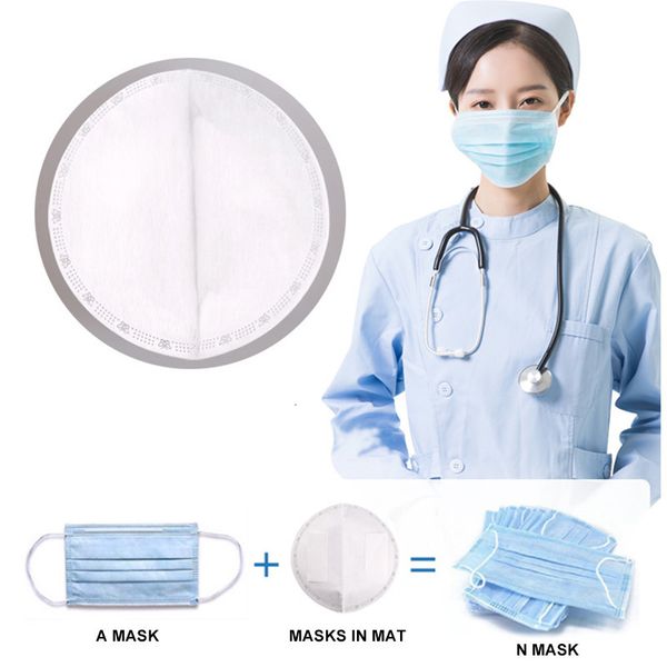 

ply 50pcs 3 anti splash layer disposable nonwove pad face mask dust mouth masks replacement filter