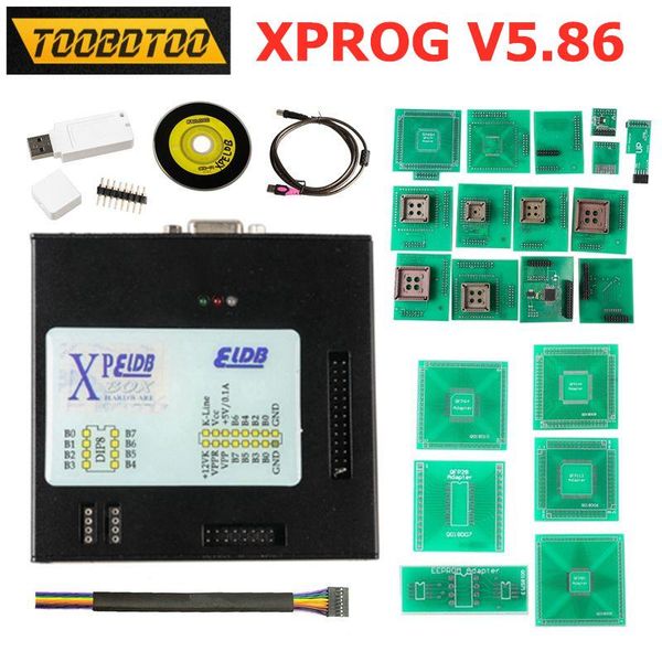 

xprog v5.86 ecu programmer firmware v4.4 with programming adapters xprog 5.86 read/write eeprom can decrypt for cas4
