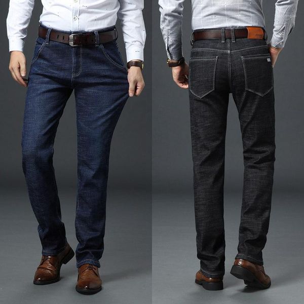 

2020 summer new cotton stretch straight loose men's casual jeans1, Blue