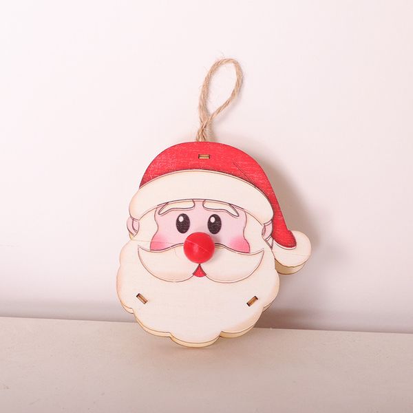 

fast shipping 2020 ins wooden doll with lights christmas decoration christmas tree window pendant holiday party decoration f6902