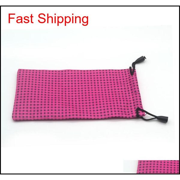 

10pcs/lot sunglasses pouch glasses case bags pink plaid microfiber soft glasses eyeglasses bags eyewear qyloxs nana_shop, Silver