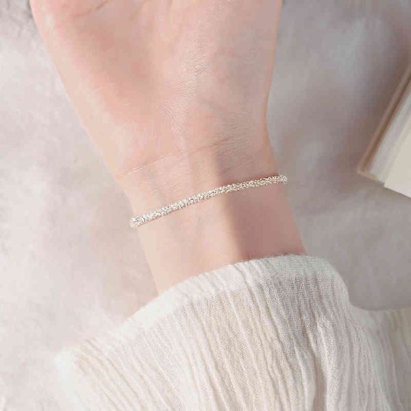 

new 925 sterling silver gypsophila adjustable bracelet & bangle for women fine fashion jewelry wedding party gift, Golden;silver