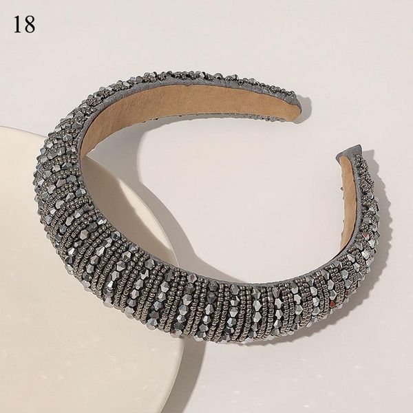 

fashion shiny rhinestone beaded wide headband women thick sponge head hoop full crystal hairband turban female hair accessories q bbyytm