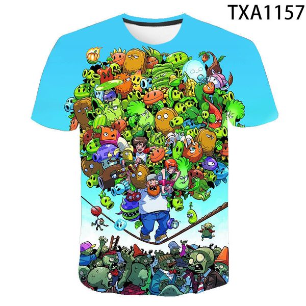 

new plants vs zombies 3d boy girl printed cool 3d print shirts hentai plus size anime men clothing