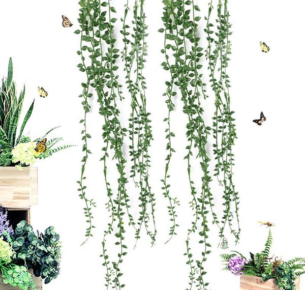 

искусственный цветок home succulents party party string поддельные слезы висячие сад diy любовник свадебный декор стены зеленый венок pu jll