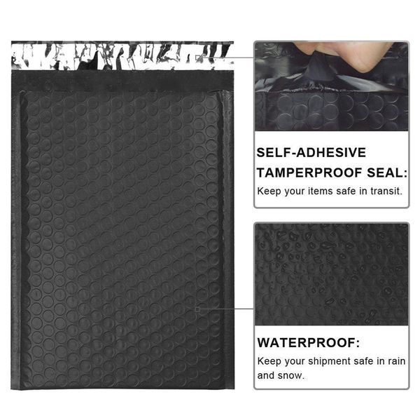 

speedy почтоотправителях 10pcs 6х9 дюйма 175x230mm black poly bubble mailer само печать проложенные конверты черный пластиковые bubble почто