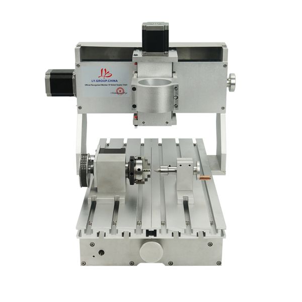 NOVO 3020 CNC Router Aluminium Frame 65mm Fixtle Fixtle para gravura e torno de madeira de perfuração com eixo rotativo