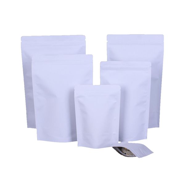 

zipper white kraft aluminizing pouch stand up kraft paper aluminium foil bag resealable zip lock grip seal food gra wmtzgz bdegarden
