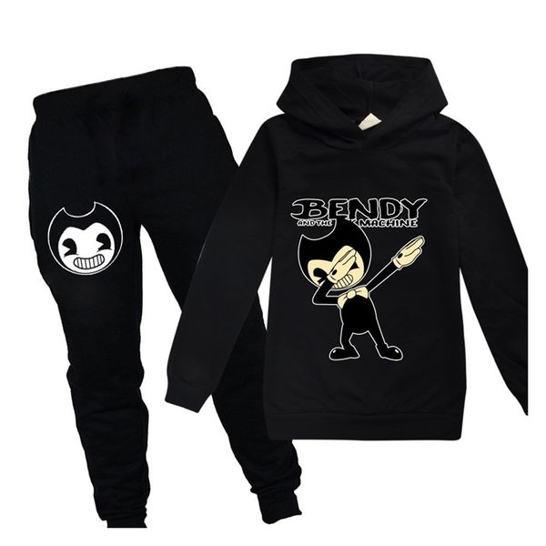 

findpitaya 2020 new bendy and the ink machine sweatshirt and pants for kids y200623, White