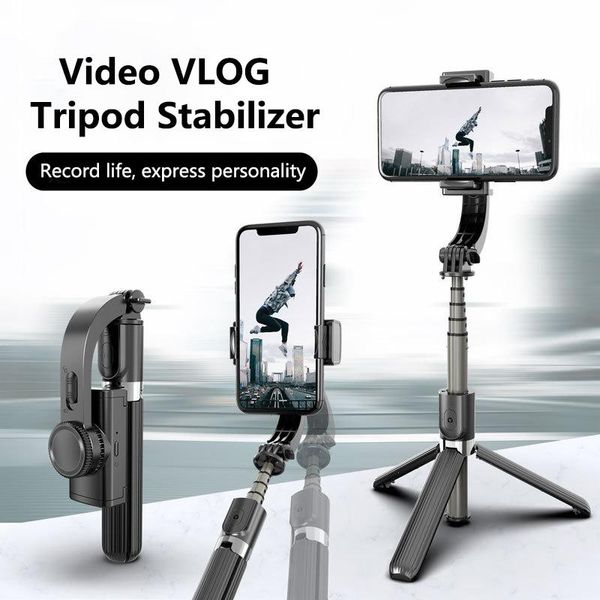 

selfie monopods l08 anti-shake stick tripod wireless bluetooth single shaft stabilizer rotate smart phone holder for