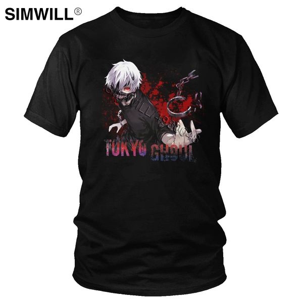 

men's anime kaneki ken classic tokyo ghoul short sleeves eco print crew neck trendy apparel sport hooded sweatshirt hoodie men t shirt